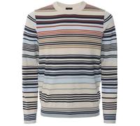 Paul Smith Merino Striped Crew Neck Jumper Colour : White, Size : Extra Large