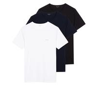 3 Pack Short Sleeve T Shirt Black White Navy, Large