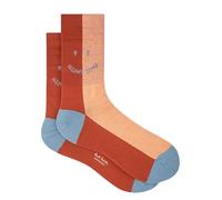 Paul Smith PS Bicol Two Tone Happy Socks Orange Terracotta Blue. One Size
