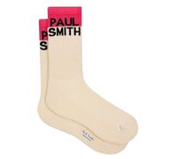 Paul Smith PS Chidi Logo White Pink Sport Socks. One Size