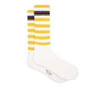 Paul Smith PS Connor Stripe Socks Yellow White Multicoloured Top. One Size.