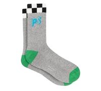 Paul Smith PS Ethan Rib Socks Grey Green Toe Heel. One Size