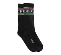 Paul Smith PS Socks Logo Big Multicolour Stripes and Black. One Size.