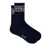 Paul Smith PS Socks Logo Big Multicolour Stripes and Dark Navy Blue. One Size.