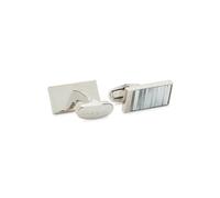 Paul Smith Signature Stripe Mother of Pearl Cufflinks - Silver - One Size