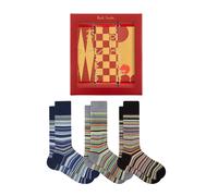 Paul Smith Signature Stripe Sock Three Pack Cracker Set Red
