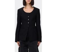 PAUL SMITH Slim-Fit Cropped Wool Blazer with Round Neckline - Size: 42 - female