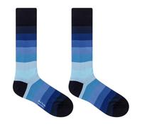 Paul Smith Socks Erwin Thick Stripe Blue. Black Toe Heel. One Size