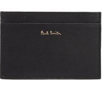 Paul Smith Striped Leather Card Holder (Colour : Black - Size : One)