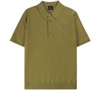 Paul Smith Zebra Logo Knitted Polo Shirt - Military Green - 504XZ-35A