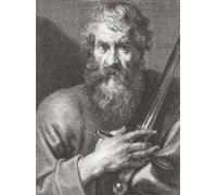 Paul the Apostle aka Saint Paul and Saul of Tarsus c. 5 AD - c.65 AD. Though not one of the Twelve Apostles he travelled widely to spread Jesus' teaching. After a work by Cornelis van Caukercken from