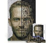 Paul Walker 1000 Piece Jigsaw Puzzle for Adults Logic Toy Relaxing Fun Design Assembly Santa Wish Gift (50x75cm)