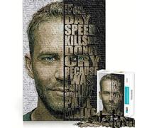 Paul Walker 1000 Piece Jigsaw Puzzle for Adults Logic Toy Relaxing Fun Design Assembly Santa Wish Gift (50x75cm)