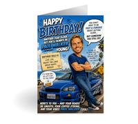 Paul Walker Inspired Birthday Cards A5 with Envelopes - For Fast & Furious & Action Movie Fans