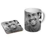 Paul Walker Smile BW RIP Ceramic Coffee MUG + Coaster Gift Set …