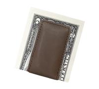 Paul Walter-Men's New Leather Strong Magnetic Money Holder Clip Wallet, Card Holder, Brown, Regular, Money Holder