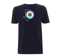 Paul Weller Arrow Target T Shirt Mod The Jam Northern Soul Movement Inspired (X Large, Navy Blue)