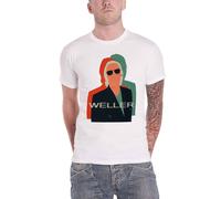 Paul Weller Illustration Offset Logo T-Shirt in White | Size: XL Paul Weller White XL