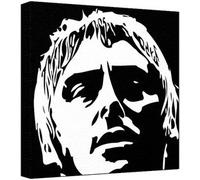 Paul Weller Pop Art Painting (100% Original Painting. Not A Print!) Acrylic Paint On Deep Framed Canvas (30 X 30 X 2.5cm) 2-Colour Black/White