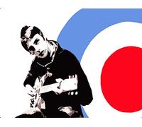 Paul weller the jam mod canvas print pop art style 16 inch x 20 inch stretched over frame