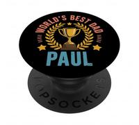Paul World's Best Dad Fathers Day Birthday PopSockets Adhesive PopGrip