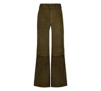 PAULA Alice suede flared trousers - Green S-M-L-XL
