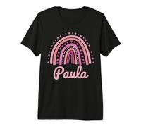 Paula Name Personalized Funny Women Pink Rainbow Paula Premium T-Shirt