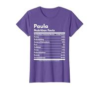 Paula Nutrition Facts Gift Funny Personalized Name Paula T-Shirt