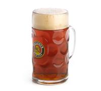 Paulaner Dimpled Isar Beer Mug - 1 Liter Mass Krug