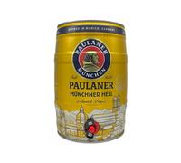 Paulaner Münchner Hell Premium German Lager 5L Mini Keg - 4.9% ABV | Classic Bavarian Helles Beer from Munich | Authentic German Mini Keg by Beerhunter