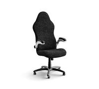 PAULATO BY GA.I.CO. Office & Gaming Chair Slipcover - Stretch Computer Desk Chair Cover with Zipper - Fabric Slipcovers - 1-Piece Form Fit Cover - Microfibra Collection - Black (Office Chairs)