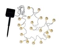 Pauleen 48074 Sunshine Glamour Solar Fairy Lights in Moroccan Silver for Outdoor use - Balcony or Garden, Metal, 0.02 W