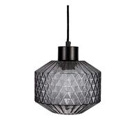 Pauleen 48125 Gleaming Smoke Pendant luminaire max. 25W E27 Pendant lamp Crystal Look Glass/Smoke Glass/Black 230V