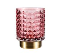Pauleen 48132 Cute Glamour Portable Table luminaire Glass Table lamp Timer Function 6H Battery Glass lamp Without Cable Pink Glass/Metal
