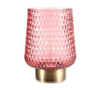 Pauleen 48134 Rose Glamour Portable Table luminaire Glass Table lamp Timer Function 6H Battery Glass lamp Without Cable Pink Glass/Metal