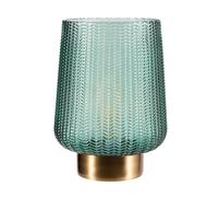 Pauleen 48136 Pretty Glamour Portable luminaire Table Timer Function 6H Battery lamp Without Cable Glass/Metal, 0.8 W, Brass, Turquoise