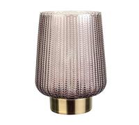 Pauleen 48137 Fancy Glamour Portable Table luminaire Glass Table lamp Timer Function 6H Battery Glass lamp Without Cable Grey Glass/Metal