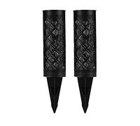 Pauleen 48171 Sunshine Purity Ground Spike Set of 2 for Balcony or Garden Black Outdoor Lighting Metal Plastic Solar 1800K
