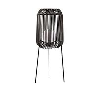 Pauleen 48178 Sunshine Coziness Solar Floor Lamp for Balcony or Garden Black Outdoor Lighting Plastic, Rattan, Metal Solar 3000 K