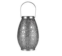 Pauleen 48294 LED Lantern Sunshine Temptation 23.5 cm Silver IP44 Solar Light, 0.025 W