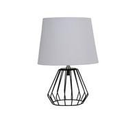 Pauleen 48322 Table luminaire Shiny Diamond E27 max. 20W Light Grey, Black matt Fabric, Aluminium Bedside lamp