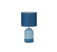 Pauleen 48324 Table luminaire Sandy Glow E14 max. 20W Cream, Blue Fabric, Ceramic