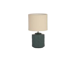 Pauleen 48326 Table luminaire Glowing Soul E14 max. 20W Cream, Dark Green Fabric, Ceramic