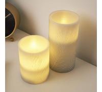 Pauleen Cosy Feather Candle LED candle set of 2