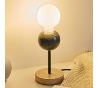 Pauleen Marble Dream table lamp with a wooden base