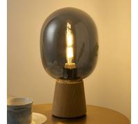 Pauleen Mystical Gleam table lamp, smoked glass