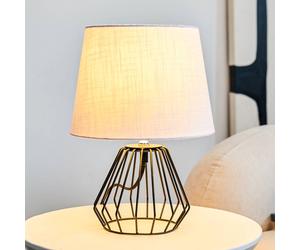 Pauleen table lamp Shiny Diamond, grey, fabric, 32 cm, E27