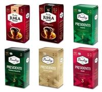 Paulig Coffee 4 packs 2kg 70oz Many kind set Fine Grind - Premium Filter Blend Ground - Bag Finnish Coffee - SOPOSOPO Box - Juhla Mokka