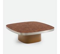 Paulis Elm Burl Veneer Diameter 100cm Coffee Table bronze