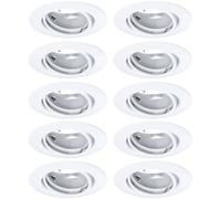 Paulmann 93400 10-Piece LED Recessed Light Set GU10 White Base